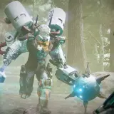 Cyberpunkowy mech z laserowym mieczem walczy z latającym dronem. Czy to zapowiedź nowego dlc?