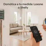 Instalación de domótica con dispositivos inteligentes Loxone y Shelly. Control desde el móvil para una casa conectada.