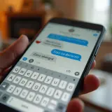 Dłoń trzyma smartfon z otwartą aplikacją SMS. Na ekranie widać okno czatu, a pod nim klawiaturę. To dobry przykład, jak ustawić polskie znaki w SMS.