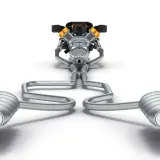 Motor V8 con sistema de escape doble, listo para obtener su certificado de homologación escape.