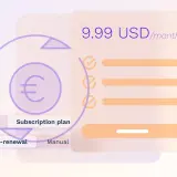 Model **saas** z planem subskrypcji za 9.99 USD/miesiąc, z opcją auto-odnowienia.