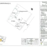 Plan lokalu mieszkalnego z danymi do zaświadczenia o samodzielności lokalu. Widoczny układ pomieszczeń: przedpokój, pokój, łazienka, aneks kuchenny i loggia.