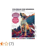 Libro para colorear por números con perros y paisajes. Ideal para adultos y niños, perfecto para un bosque para colorear relajante.
