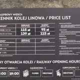 Cennik kolejki linowej na Kasprowy Wierch: ceny biletów normalnych i ulgowych, godziny otwarcia.