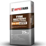 Worek z zaprawą tynkarską Imprefarb PD-20 Szpryc, cementowo-wapienny, 25kg, do nakładania mechanicznego i ręcznego.