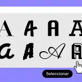 Explora diversos tipos de A mayúscula, desde clásicas hasta modernas, en esta ventana de selección.