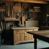 Laboratorio di falegnameria con attrezzi e mobili in legno, pronto per il restauro mobili prima e dopo.