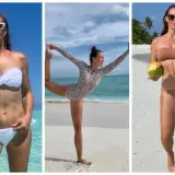 Kinga Rusin wiek nie jest widoczny, ale jej sylwetka na plaży w bikini i stroju do jogi świadczy o świetnej kondycji.
