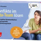 Buchcover: Frau im Gespräch, Titel "Konflikte im Kita-Team lösen", Michael Pfreundner, Don Bosco.