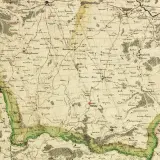 Stary, ręcznie rysowany plan pokazuje tereny, gdzie jest Podlasie, z zaznaczonymi wsiami i miasteczkami jak Strusy, Mordy, Losice.