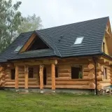 Piękny dom z bali, cena pod klucz. Naturalne drewno, solidna konstrukcja, gotowy do zamieszkania.
