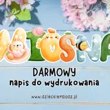 Urocze, wiosenne kwiaty i zwierzątka zdobią napis "WIOSNA" – idealne kwiaty wiosenne do wycinania, darmowe do druku.