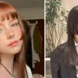 Dos mujeres con corte de pelo hime cut. Una tiene el pelo castaño rojizo y la otra, negro azabache.