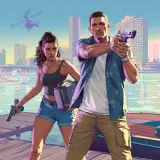 Para, z pistoletem i walizką, na tle miasta i policyjnej łodzi. Kiedy ma wyjść GTA 6?