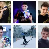 Adam Witkowski na zdjęciach: ślub, gry, narty, z partnerką.
