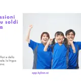 Famiglia felice celebra successi finanziari. Impara 12 espressioni inglesi su soldi e finanza per dominare il business internazionale.