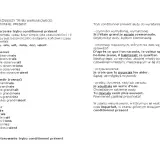 Fragment tekstu po francusku i polsku o tworzeniu i zastosowaniu trybu warunkowego (conditionnel présent).