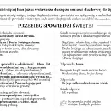 Formuła spowiedzi dla dorosłego: tekst zawiera modlitwy i wskazówki, jak przystąpić do sakramentu pokuty i pojednania.