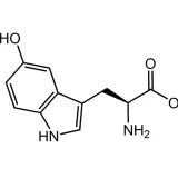 Chemische Strukturformel von 5-HTP, einem Vorläufer von Serotonin.