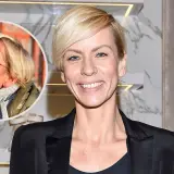 Uśmiechnięta Anita Werner w czarnej marynarce, obok zdjęcie z partnerem, które sugeruje radosne wieści o anita werner ciąża.