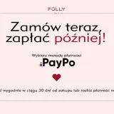 Zamów teraz, zapłać później z PayPo! Wybierz wygodną płatność w ciągu 30 dni lub na raty.