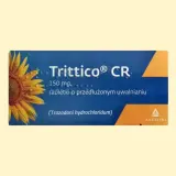Opakowanie leku Trittico CR 150 mg z motywem słonecznika.