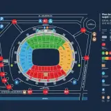 Plan PGE Narodowy: roztanczony tłum znajdzie tu bramy, wejścia i sektory. Kolorowe oznaczenia ułatwiają orientację.