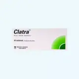 Opakowanie leku Clatra na alergię, zawierające 30 tabletek po 20 mg bilastyny.