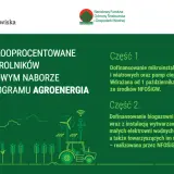 Dotacje i pożyczki dla rolników w ramach programu AGROENERGIA: fotowoltaika, pompy ciepła, biogazownie i małe elektrownie wodne.