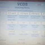 Diagnostyka silnika 1.9 TDI BKC: odczyt VCDS pokazuje odchylenia wtrysku, potencjalne wady.