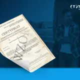 Certyfikat kompetencji zawodowych w drogowym transporcie rzeczy, potwierdzający kwalifikacje kierowcy.