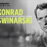 Konrad Swinarski, legenda Narodowego Starego Teatru, na portrecie.