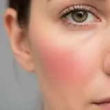Gesicht einer Frau mit rosiger Wangenröte, die an einen Niacin-Flush erinnert.