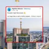 Varso Tower, najwyższy budynek w Polsce, ma 300 metrów. Widok na warszawską panoramę z jego tarasu.