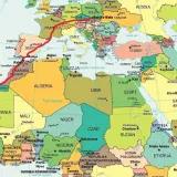 Mapa pokazuje trasę z Europy do Afryki Zachodniej, gdzie leży Sierra Leone, między Gwineą a Liberią.