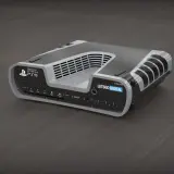 Nietypowy ps5 dev kit z licznymi portami i wskaźnikami, prototyp dla deweloperów.