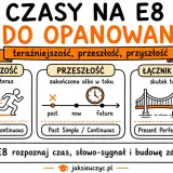 Czasy na E8: teraźniejszość, przeszłość, przyszłość. Poznaj je, by zdać egzamin z angielskiego.