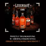 Butelki whiskey: Eagle Rare, Sazerac Rye, Elijah Craig, Buffalo Trace i Rittenhouse. Świętuj Thanksgiving w amerykańskim stylu.