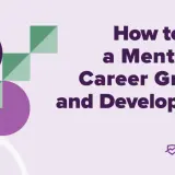 Learn how to find a career mentor for your growth and development. This graphic features abstract shapes and the title "How to Find a Mentor for Career Growth and Development.