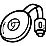 Ilustracja Chromecasta, pomocna przy problemach z urządzeniem, gdy zastanawiasz się, jak zresetować Chromecast.