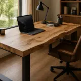 Biurko z naturalnego drewna do domowego gabinetu – ergonomia, styl i organizacja pracy