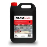 Czarny kanister z preparatem NANOSEAL, impregnatem wgłębnym do betonu. To szkło w płynie do betonu, które chroni powierzchnie.