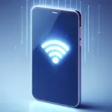 Smartfon z podświetlonym symbolem Wi-Fi, sugerujący jak zadzwonić z internetu.