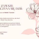Życzenia na ślub cywilny dla Natalii i Tymona. Niech Wasza miłość trwa wiecznie. Gratulujemy!