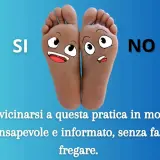 Piedi con faccine animate, una felice (SI) e una spaventata (NO). La riflessologia plantare va approcciata con consapevolezza.