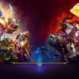 Bohaterowie z gier MOBA walczą w epickiej bitwie. Po lewej Zeus i jego sojusznicy, po prawej potwory i Pikachu.