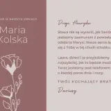 Wzór kondolencji dla Henryka po stracie Marysi. Darius zapewnia o wsparciu i gotowości do pomocy.