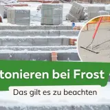 Betonieren bei Frost: Was ist zu beachten? Die Frage "bis wieviel Grad kann man betonieren" ist hier zentral. Bauarbeiten im Winter erfordern besondere Vorsicht.