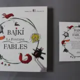 Książka z CD z bajkami La Fontaine, ilustrowana wesołymi zwierzętami. Idealna dla miłośników klasycznych opowieści.