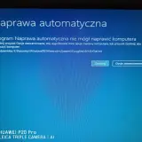 Ekran błędu "Naprawa automatyczna" w Windows 10. Program nie mógł naprawić komputera, sugeruje opcje zaawansowane lub zamknięcie.